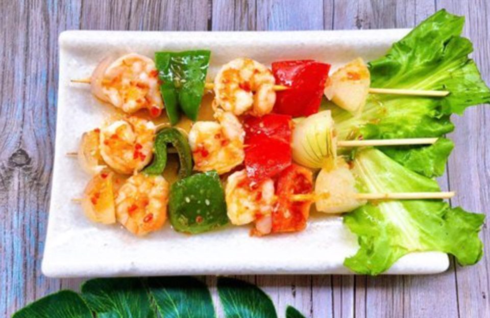 Shrimp and vegetables